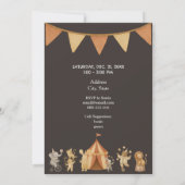 Whimsical Vintage Circus Birthday Invitation Einladung (Rückseite)