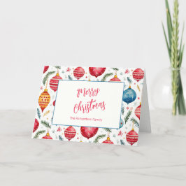 Whimsical Vintage Weihnachtsschmuck Feiertagskarte