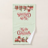 Whimsical Vintage Weihnachtszug mit Spielzeug Badhandtuch Set (Handtuch)