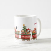 Whimsical Vintage Weihnachtszug mit Spielzeug Kaffeetasse (VorderseiteRechts)