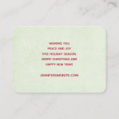 Whimsical Vintage Weihnachtszug mit Spielzeug Visitenkarte (Rückseite)