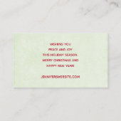 Whimsical Vintage Weihnachtszug mit Spielzeug Visitenkarte (Rückseite)