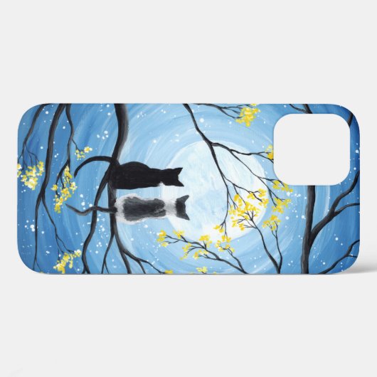 Whimsical Vollmond mit Katzen Case-Mate iPhone Hülle (Rückseite (Horizontal))