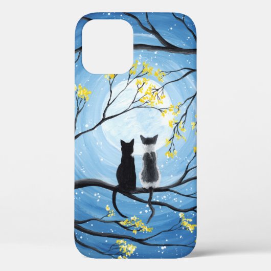 Whimsical Vollmond mit Katzen Case-Mate iPhone Hülle (Rückseite)