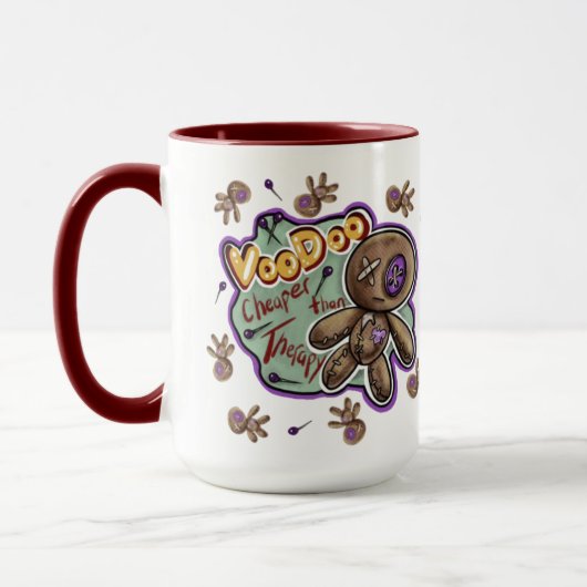 Whimsical Voodoo Doll Mug Tasse (Links)