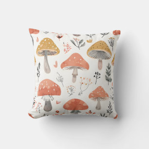 Whimsical-Wald-Pilz-Muster-Wurfkissen Kissen