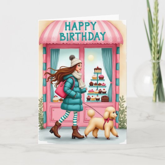 Whimsical Walk Geburtstagskarte Karte (Vorderseite)
