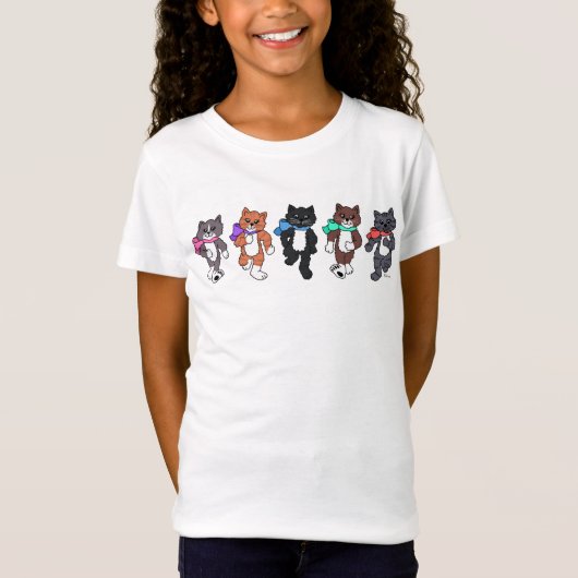 Whimsical Walking Cats T-Shirt (Vorderseite)