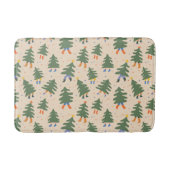 Whimsical Walking Weihnachtsbaummuster Badematte (Vorderseite)