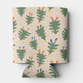 Whimsical Walking Weihnachtsbaummuster Dosenkühler (Rückseite)