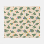 Whimsical Walking Weihnachtsbaummuster Fleecedecke (Vorderseite (Horizontal))