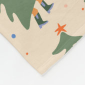 Whimsical Walking Weihnachtsbaummuster Fleecedecke (Ecke)