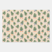 Whimsical Walking Weihnachtsbaummuster Geschenkpapier Set (Vorderseite 3)