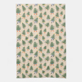 Whimsical Walking Weihnachtsbaummuster Geschirrtuch (Vertikal)