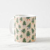 Whimsical Walking Weihnachtsbaummuster Kaffeetasse (Vorderseite Links)