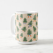 Whimsical Walking Weihnachtsbaummuster Kaffeetasse (Vorderseite Links)