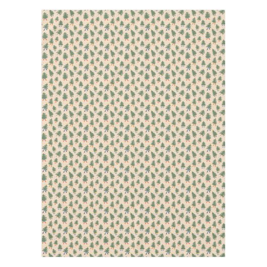 Whimsical Walking Weihnachtsbaummuster Tischdecke (Vorderseite)