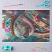 Whimsical Walrus Hippo Decoupage Seidenpapier (Basteln)