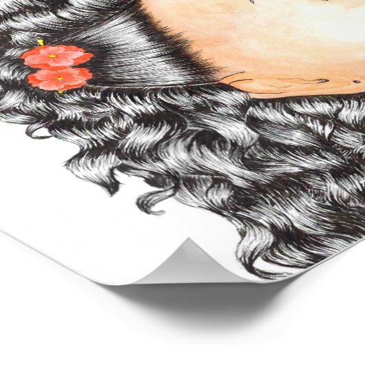 Whimsical Wasserfarbe Inspiration Angst Zitat Poster (Ecke)