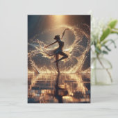 Whimsical Water Dance Party Invitation | Mermaid / Einladung (Stehend Vorderseite)