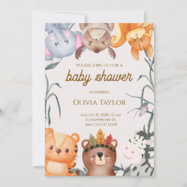 Whimsical Watercolor Baby Shower Invitation Einladung