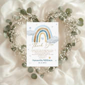 Whimsical Watercolor Babydusche Danke Karte