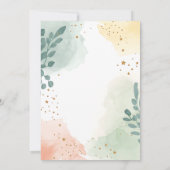 Whimsical Watercolor Birthday Celebration Invitati Einladung (Rückseite)