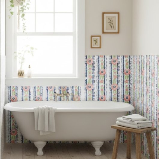 Whimsical Watercolor Blue Green Decorative Fliese