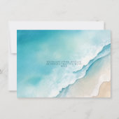 Whimsical Watercolor Blue Ocean Save the Date (Rückseite)