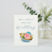 Whimsical Watercolor Boat Mexican Wedding Einladung (Stehend Vorderseite)