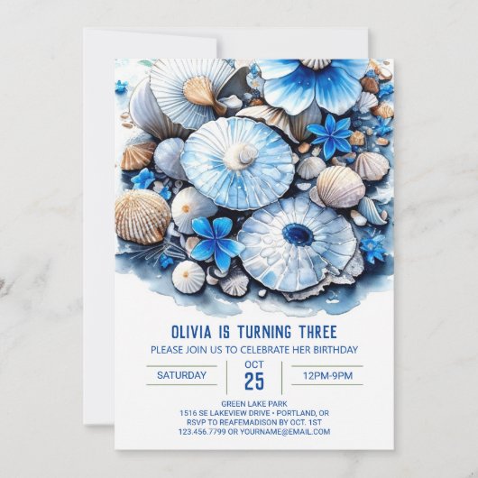 Whimsical Watercolor Boy Birthday Einladung (Vorderseite)