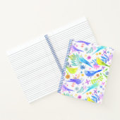 Whimsical Watercolor Budgie Parakeets Notizblock (Innenseite)