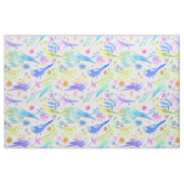 Whimsical Watercolor Budgie Parakeets Stoff (Fat Quarter (45,7 x 55,9 cm))