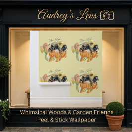 Whimsical Watercolor Bumblebee Nursery Tapete