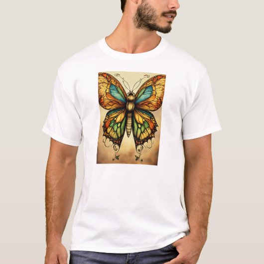 Whimsical Watercolor Butterfly T - Shirt - Weichwe (Vorderseite)
