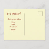 Whimsical Watercolor Cactus Moving Announcement Postkarte (Rückseite)