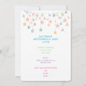 Whimsical Watercolor Candy Birthday Invitation Einladung (Rückseite)