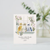 Whimsical Watercolor Cats Birthday Party | Einladung (Stehend Vorderseite)