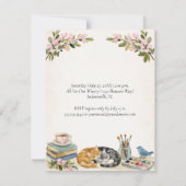 Whimsical Watercolor Cats Birthday Party | Einladung (Rückseite)