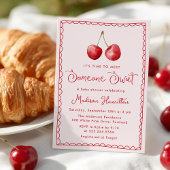 Whimsical Watercolor Cherry Baby Dusche Einladung