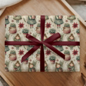 Whimsical Watercolor Christmas Fairy Garden Gift Geschenkpapier