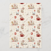 Whimsical Watercolor Circus Carnival Baby Shower Einladung (Rückseite)