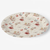 Whimsical Watercolor Circus Carnival Baby Shower Pappteller (Schrägansicht)