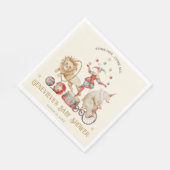 Whimsical Watercolor Circus Carnival Baby Shower Serviette (Ecke)