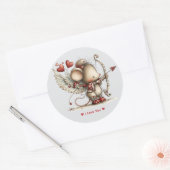 Whimsical Watercolor Cupid Mouse Love Sticker (Umschlag)