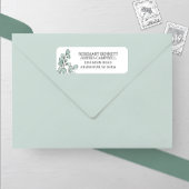 Whimsical Watercolor Eukalyptus Wedding Address