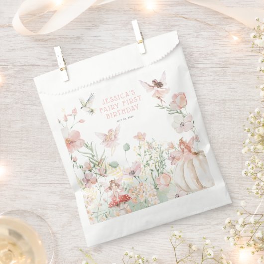 Whimsical Watercolor Fairy 1. Geburtstag Geschenktütchen (Ausgeschnitten)