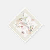 Whimsical Watercolor Fairy Happy Birthday Serviette (Ecke)