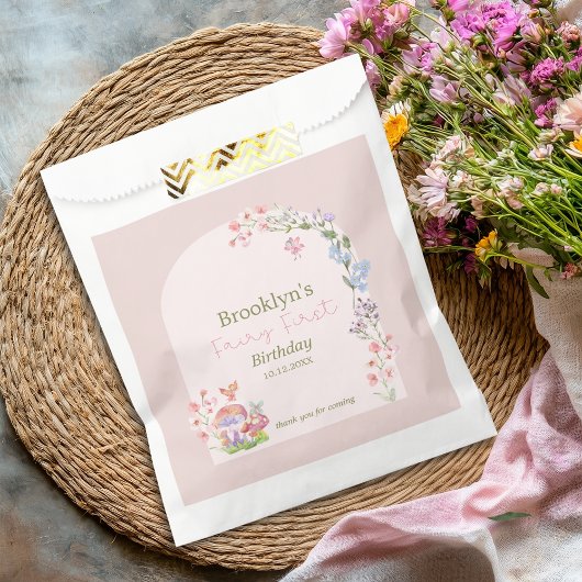 Whimsical Watercolor Fairy verzauberter Wald Geschenktütchen