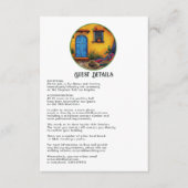 Whimsical Watercolor Fiesta Wedding Guest Details Begleitkarte (Vorderseite)